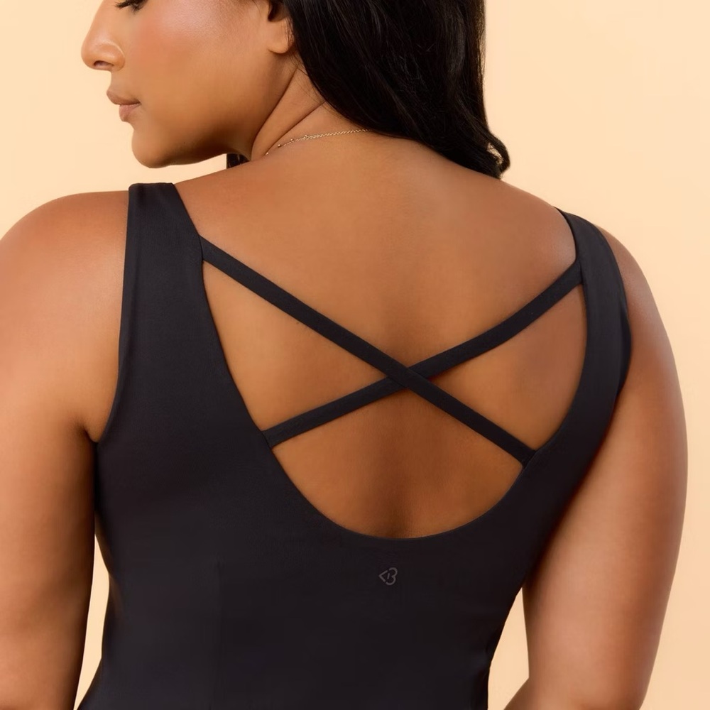 Blogilates Women's Boatneck Crisscross Tank Top - Black - Picture 4 of 11